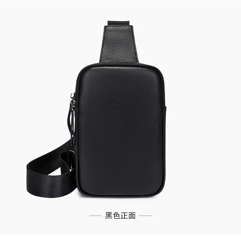 Genuine Leather Ladies Cell Phone Crossbody Bag Chest Bag