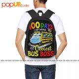 Cool Yellow Bus Backpack Large Capacity Schoolbag 3D Print
