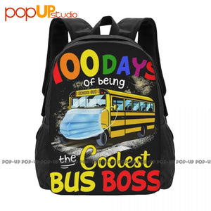 Cool Yellow Bus Backpack Large Capacity Schoolbag 3D Print