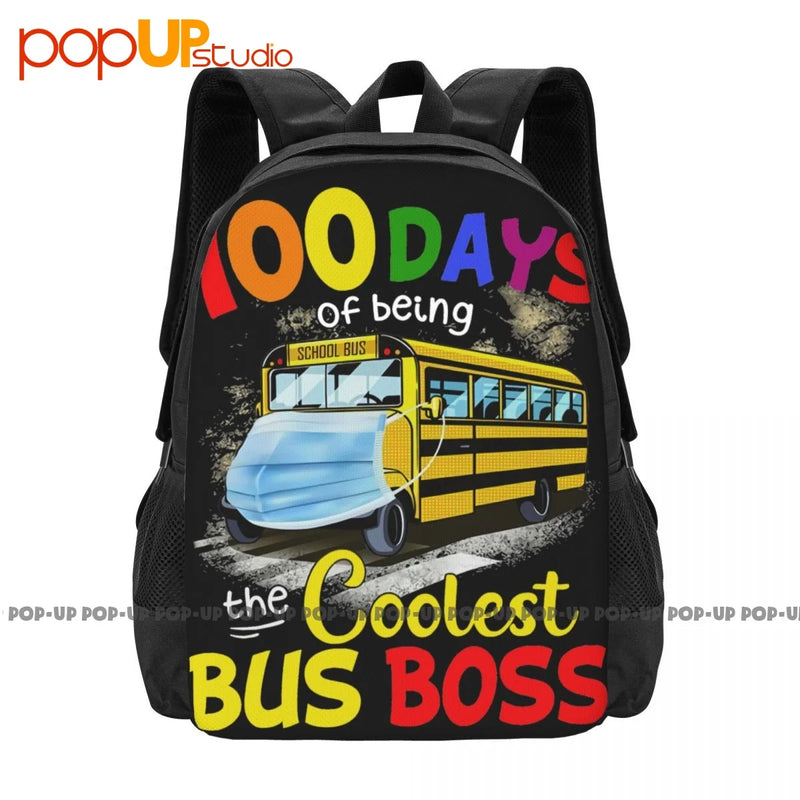 Cool Yellow Bus Backpack Large Capacity Schoolbag 3D Print