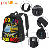Cool Yellow Bus Backpack Large Capacity Schoolbag 3D Print