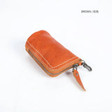 Cow Leather Key Bag Zipper Keychain Auto Car Key Case Bag