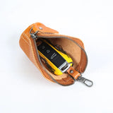 Cow Leather Key Bag Zipper Keychain Auto Car Key Case Bag