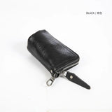 Cow Leather Key Bag Zipper Keychain Auto Car Key Case Bag