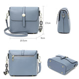 Leather Bucket Bag Women Crossbody Handbag Chain Shoulder Bag