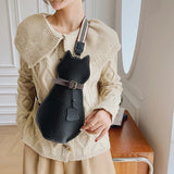 Cartoon Cat Shape Chest Bag Women Handbags Ladies Shoulder Bag