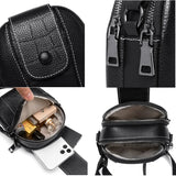 Leather Women Crossbody Zipper Shoulder Bag