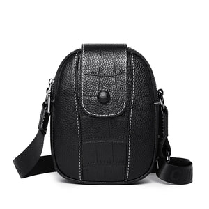 Leather Women Crossbody Zipper Shoulder Bag