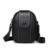 Leather Women Crossbody Zipper Shoulder Bag