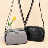 Leather Small Shoulder Bag Retro Style Wide Strap Messenger Wallet