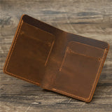 100% Leather Wallet for Men Retro Crazy Horse Leather Men Wallets