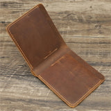 100% Leather Wallet for Men Retro Crazy Horse Leather Men Wallets