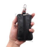 Leather Key Holder Car Key Wallets Men Women Zipper Key Case Bag Pouch