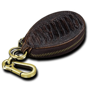 Leather Key Wallet Men Car Key Holder Zipper Keys Case