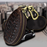 Leather Key Wallet Men Car Key Holder Zipper Keys Case