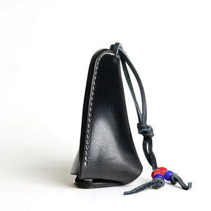 Leather Key Wallet Pouch Men Car Key Case Holder