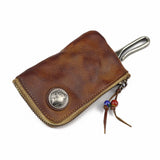 Leather Key Wallet for Men Women Housekeeper Key Chain Holder