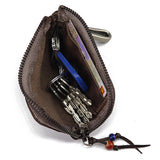 Leather Key Wallet for Men Women Housekeeper Key Chain Holder