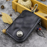 Leather Key Wallet for Men Women Housekeeper Key Chain Holder