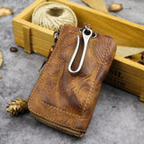 Leather Key Wallet for Men Women Housekeeper Key Chain Holder