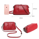 Leather Lady Shoulder Bags Small Handbag Crossbody Bag Gray