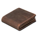 Leather Men Wallet Zipper Small Money Purses Short Bifold Men Wallets