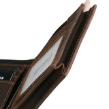 Leather Men Wallet Zipper Small Money Purses Short Bifold Men Wallets