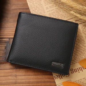 Premium Leather Men Wallets Real Cowhide Short Wallet