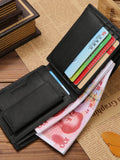 Real Cowhide Men Wallets Short Walet Portefeuille Homme