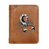 Silver Scorpion Printed Leather Men's Wallet