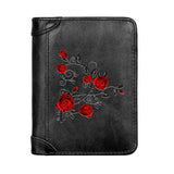 Vintage Vine Roses Printing Men Wallets Short Purses
