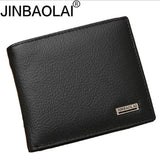 Premium Cowhide Men's Wallet Short Walet Portefeuille Homme