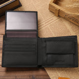 Premium Cowhide Men's Wallet Short Walet Portefeuille Homme