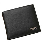 100% Leather Mens Wallet Real Cowhide Short Wallet