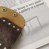 Leather Mini Keychain Holder Bag Case Unisex Wallet Cover Solid