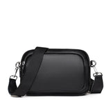 Leather Shoulder Crossbody Bag For Women 3 Layer Small Female Mobile Phone Bag