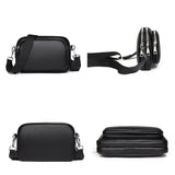 Leather Shoulder Crossbody Bag For Women 3 Layer Small Female Mobile Phone Bag