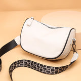 Solid Cow Leather Shoulder Crossbody Bag Women