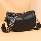 Solid Cow Leather Shoulder Crossbody Bag Women