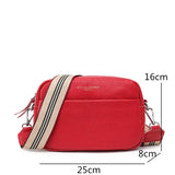 Leather Crossbody Bag with Wide Strap