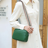 Leather Crossbody Bag with Wide Strap