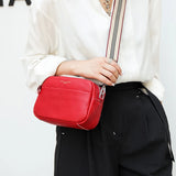 Leather Crossbody Bag with Wide Strap