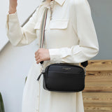 Leather Crossbody Bag with Wide Strap