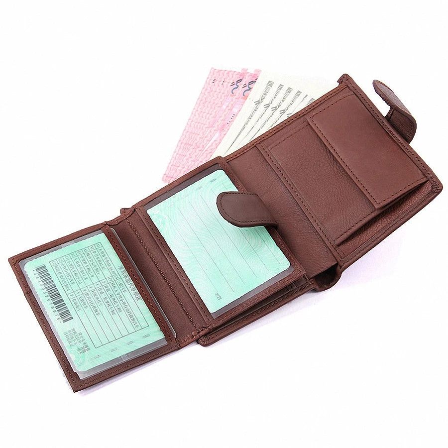Vintage Cow Leather Men Wallet Casual Purse LI-1902