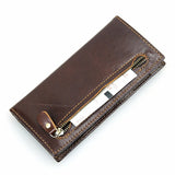 Mens Leather Wallet Long Zipper Clutch LI-1603