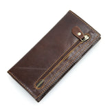 Mens Leather Wallet Long Zipper Clutch LI-1603