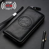 RFID Anti-theft Leather Men's Wallet Clutch Bag
