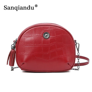 100% Leather Women Chain Bags Mini Bags Shoulder Crossbody Bag Style