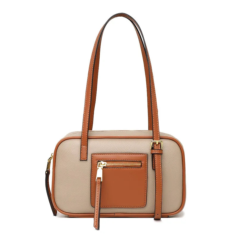 High-Quality Leather Women Handbags Soft Cowhide Shoulder Bag