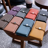 Leather Women Long Wallet Round Hasp Phone Clutch Bag